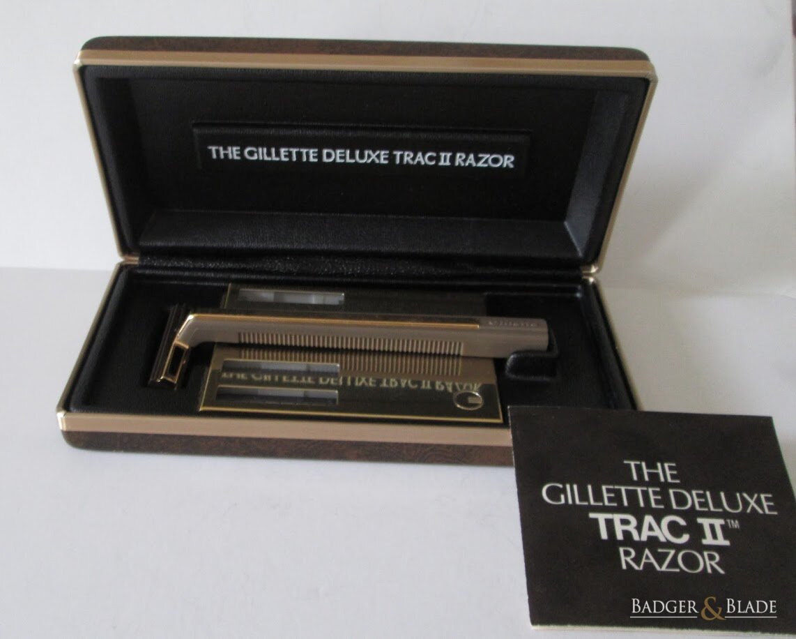1973 Gillette Trac II Deluxe Razor Set