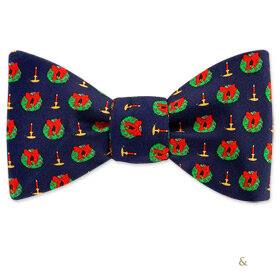 Bow Tie: Christmas Wreaths and Candles