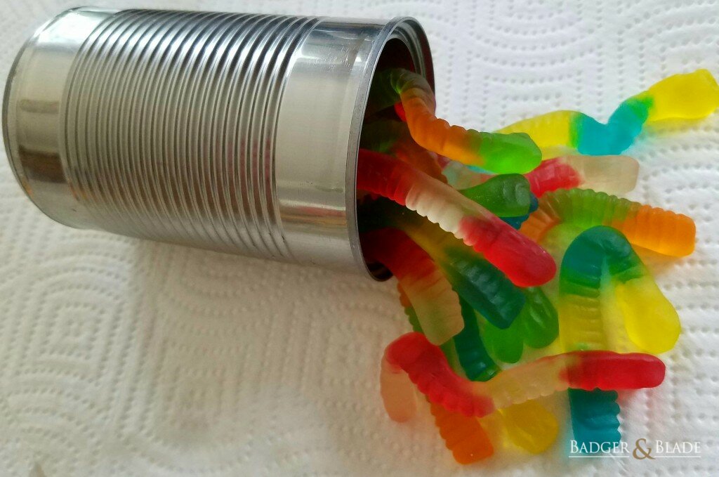 Can of gummy worms