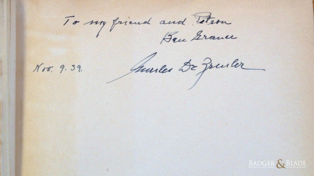 Charles De Zemler inscription - 1939