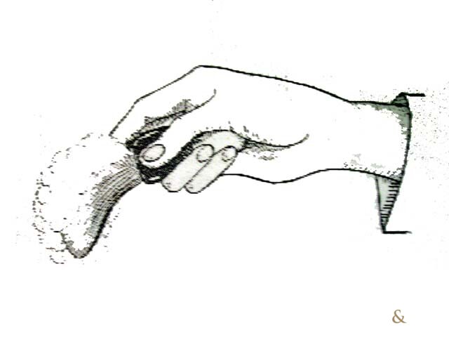 drawing - holding brush