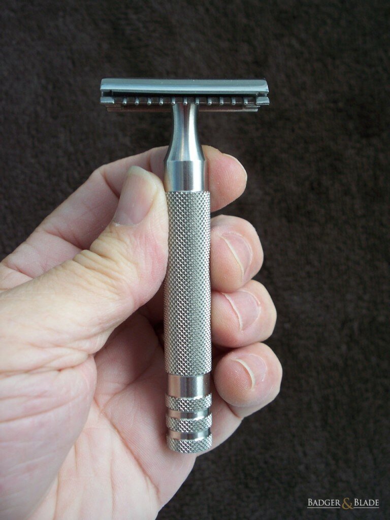 Fendrihan "Scientist" Full Stainless razor, open comb side
