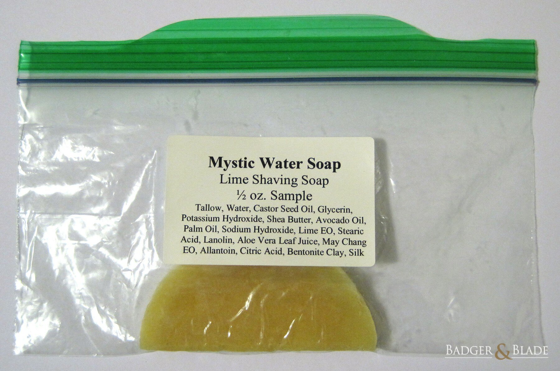 Mystic Water Lime Shaving Soap Sample