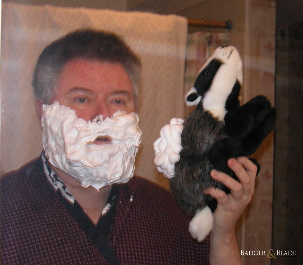 REAL badger shaving