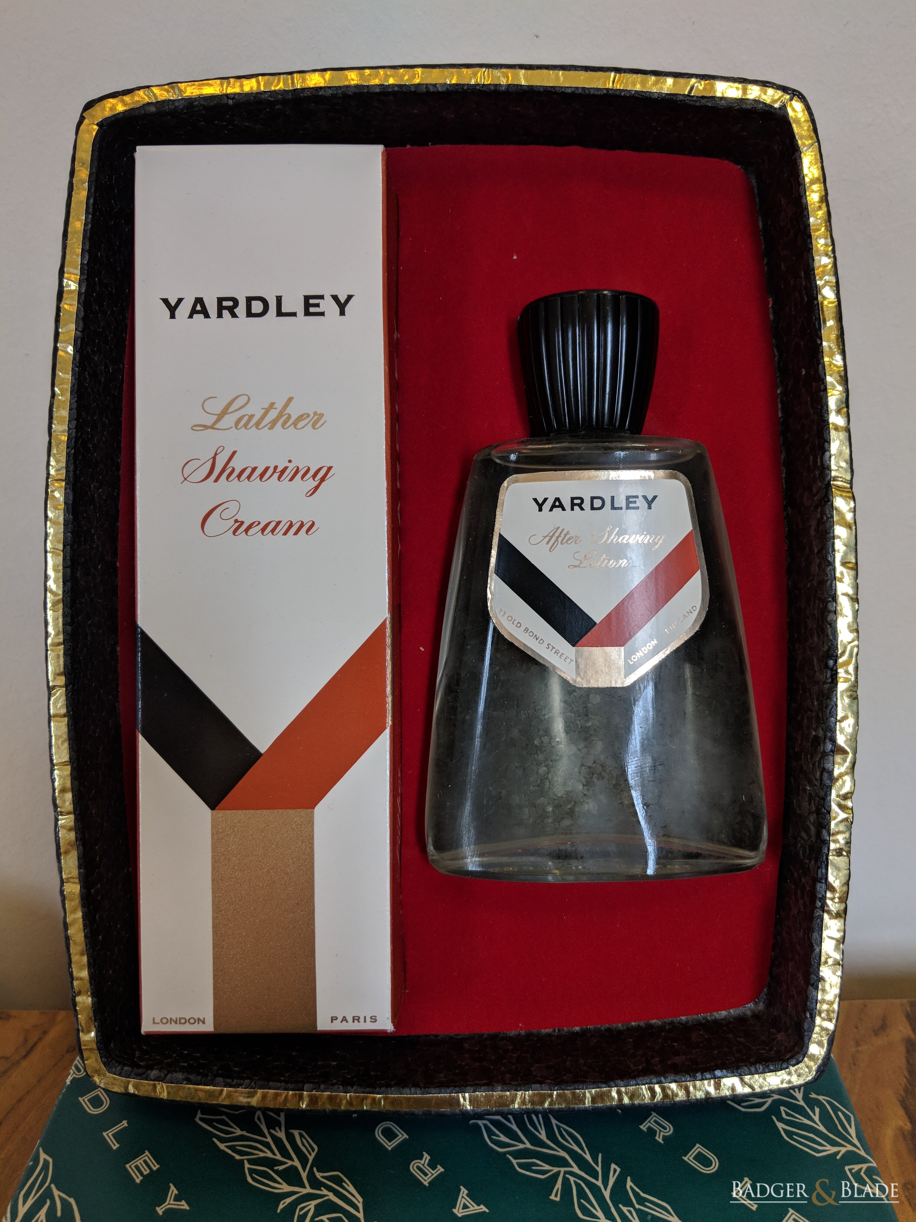 Vintage Yardley in its display tray